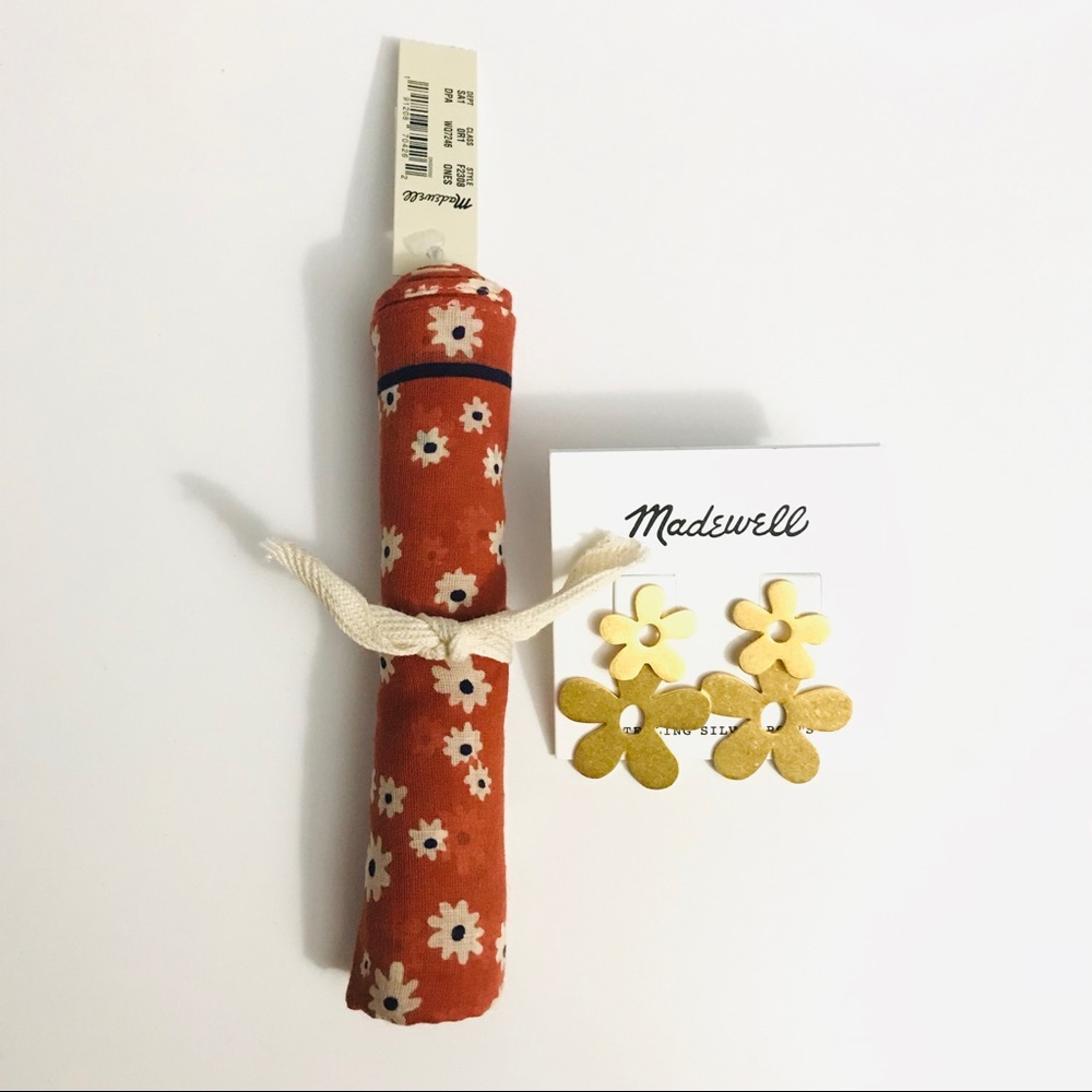 Madewell Bandana & Earrings Bundle NWT - LAST